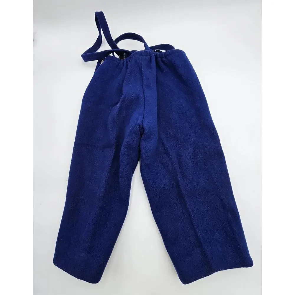 Vintage 50s/60s Girls 3T/4T Navy Blue Peacoat with Matching Pants & Hand Warmer